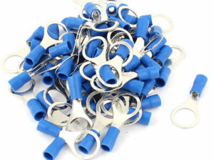 Кабелен накрайник с ухо изолиран за кабел 1,5-2,5мм2 с диаметър 3,7мм, син 100бр. в пак.